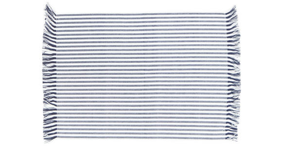 PLATZDECKCHEN Textil Blau, Weiß 35/45 cm  - Blau/Weiß, Basics, Textil (35/45cm) - Novel