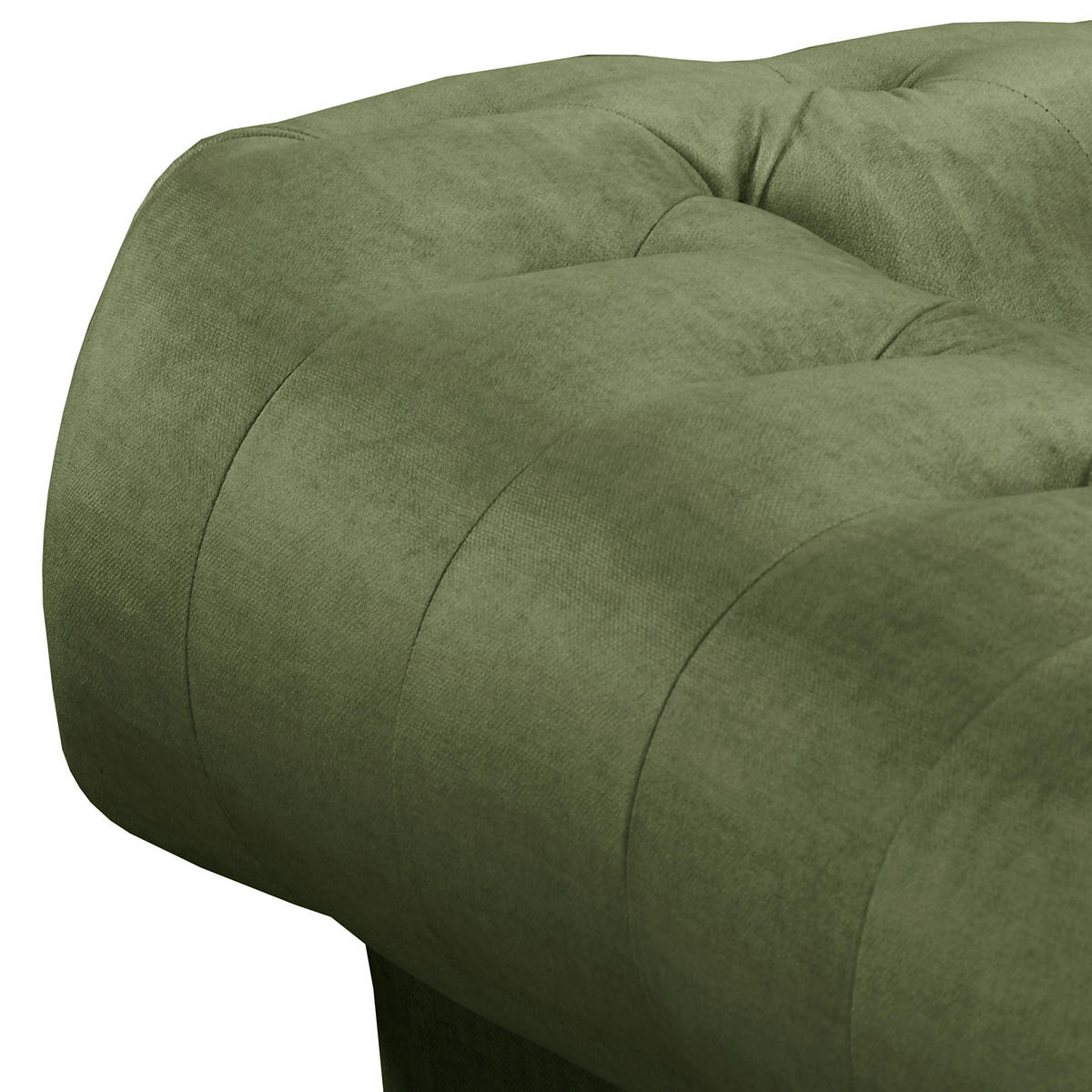 ECKSOFA Laura in Mikrofaser Dunkelgrün  284/182 cm  - Dunkelgrün/Creme, Design, Holz/Textil (284/182cm) - P & B