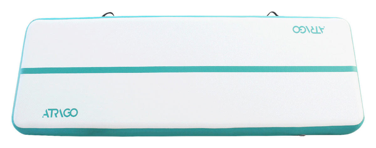 GYMNASTIKMATTE aufblasbar 300/100/20 cm  - Türkis/Weiß, KONVENTIONELL (300/100/20cm) - Atrigo