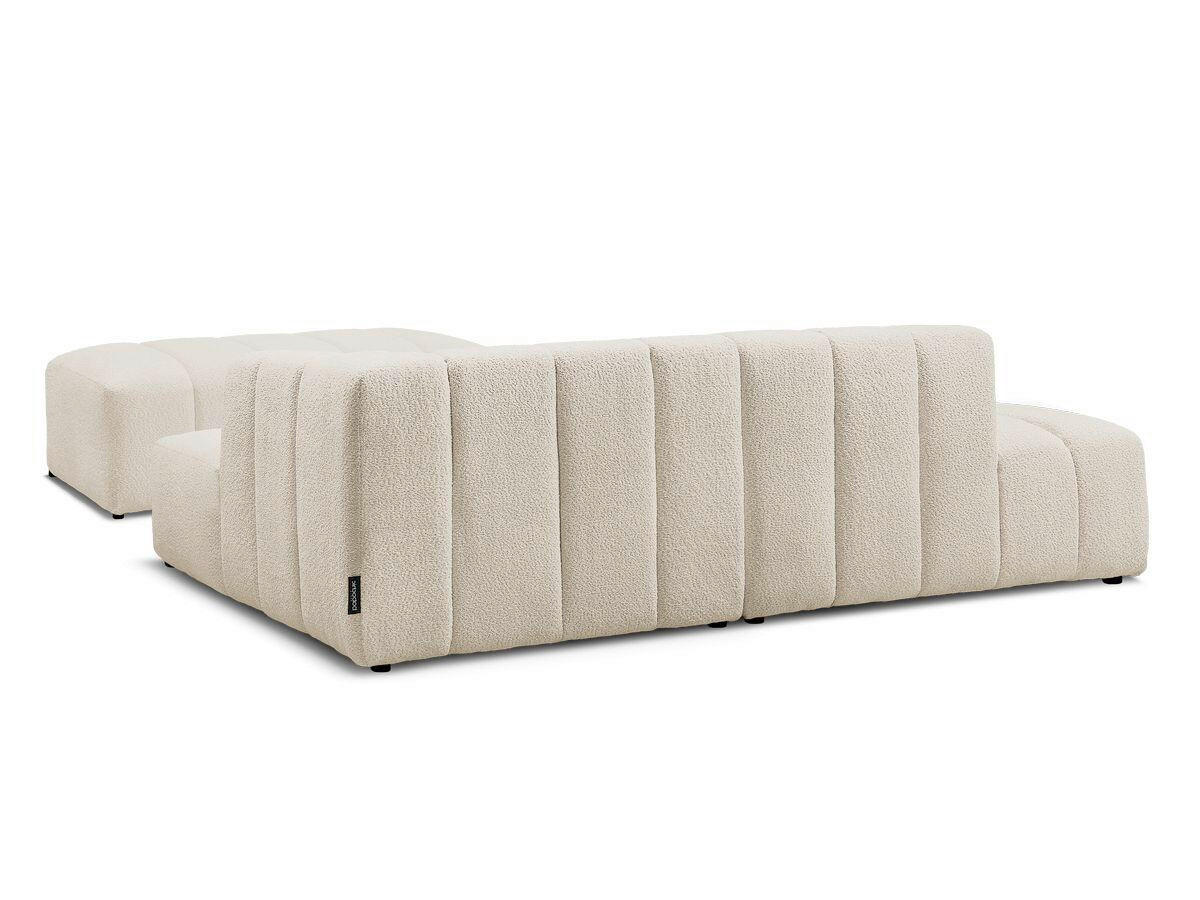 ECKSOFA  ANNECY Beige Bouclé  - Beige/Schwarz, MODERN, Kunststoff/Textil (262/170cm)