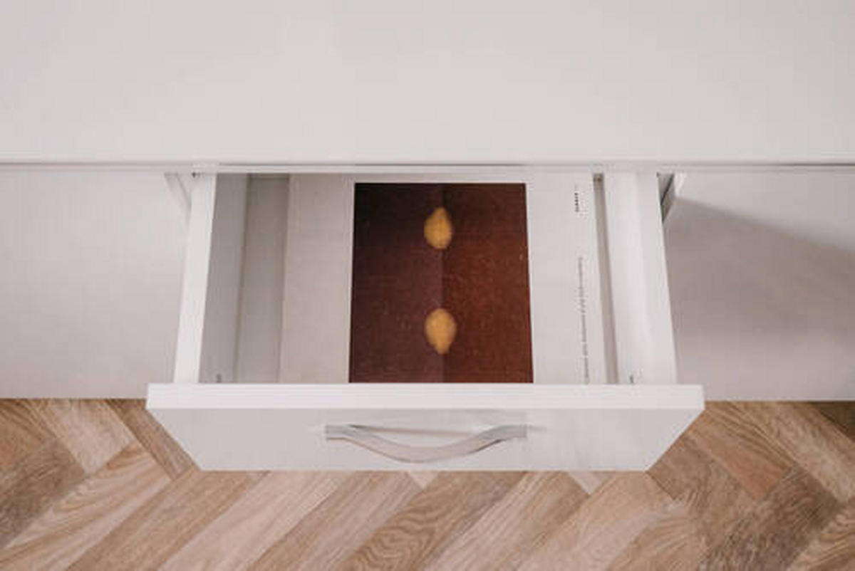 SIDEBOARD  200/68/34 cm 3 Schublade(n)  - Chromfarben/Weiß Hochglanz, Design, Holzwerkstoff/Metall (200/68/34cm) - MID.YOU