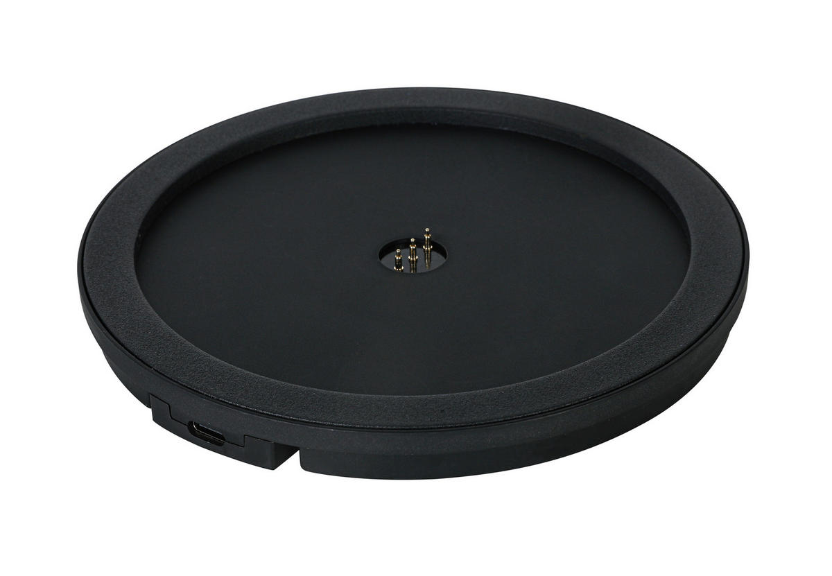 AKKU-TISCHLEUCHTE 20/42 cm  - Bernsteinfarben/Schwarz, Design, Glas/Kunststoff (20/42cm) - Dieter Knoll