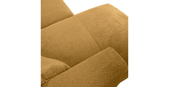 ECKSOFA  in Chenille Senfgelb  178/323 cm  - Senfgelb/Schwarz, MODERN, Kunststoff/Textil (178/323cm) - Carryhome