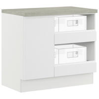 UNTERSCHRANK  - Weiss, Basics, Holzwerkstoff (100/91,8/58cm) - Impuls