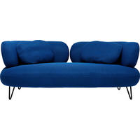 2-SITZER-SOFA in Netz Blau  - Blau/Schwarz, Design, Textil/Metall (182/72/94cm) - Kare-Design