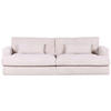 BIGSOFA Cord Creme  - Creme/Schwarz, ROMANTIK / LANDHAUS, Kunststoff/Textil (270/67/120cm) - Landscape