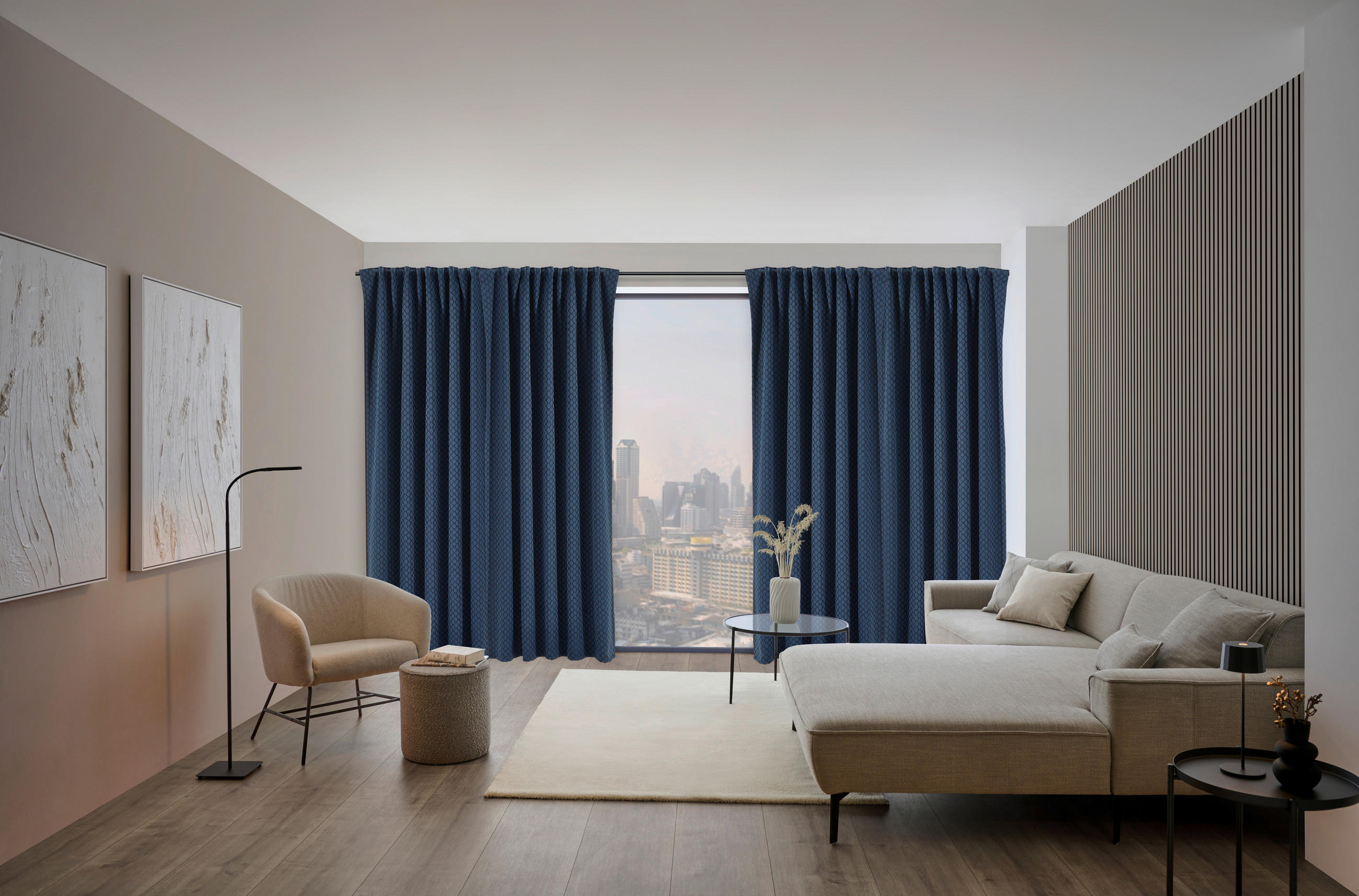 FERTIGVORHANG blickdicht 140/245 cm - Blau, KONVENTIONELL, Textil (140/245cm) - Dieter Knoll