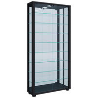 VITRINE in Schwarz  - Schwarz, Modern, Glas/Holzwerkstoff (59/114,8/18cm) - MID.YOU