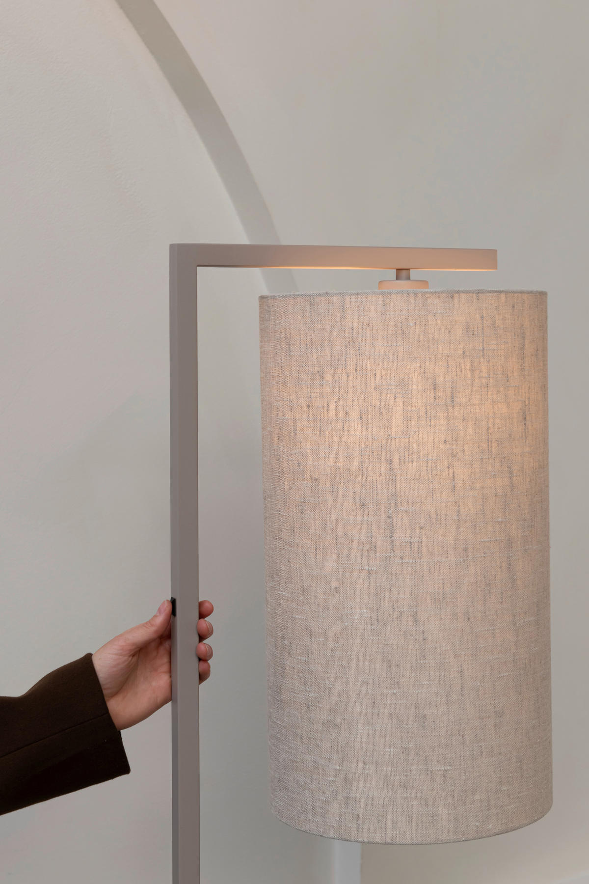STEHLEUCHTE 30/160 cm    - Sandfarben/Beigebraun, Design, Textil/Metall (30/160cm) - It's about Romi