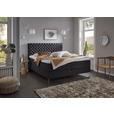 BOXSPRINGBETT 180/200 cm  in Anthrazit  - Chromfarben/Anthrazit, Design, Textil/Metall (180/200cm) - Xora