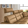 ECKSOFA in Echtleder Honig  300/157 cm  - Schwarz/Honig, Design, Leder/Metall (300/157cm) - Dieter Knoll