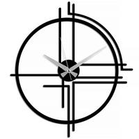 WANDUHR Schwarz 44/49/0,15 cm  - Schwarz, LIFESTYLE, Metall (44/49/0,15cm)
