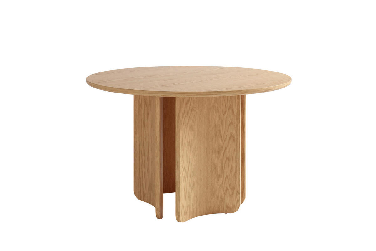 ESSTISCH 120/120/76 cm Echtholz, Nachbildung  Holzwerkstoff rund Eiche Bianco  - Eiche Bianco, MODERN, Holzwerkstoff (120/120/76cm) - Schöner Wohnen