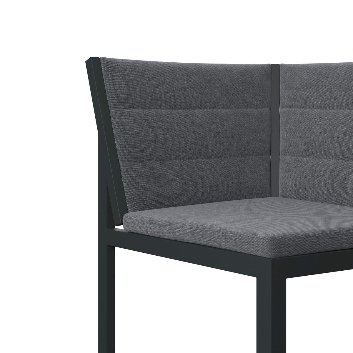 LOUNGEECKTEIL  - Anthrazit/Grau, MODERN, Textil/Metall (62/82/62cm) - Amatio