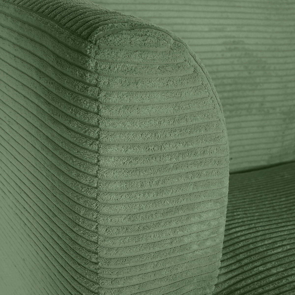 SESSEL in Cord Olivgrün  - Buchefarben/Olivgrün, Design, Holz/Textil (85/71/80cm) - Hom`in