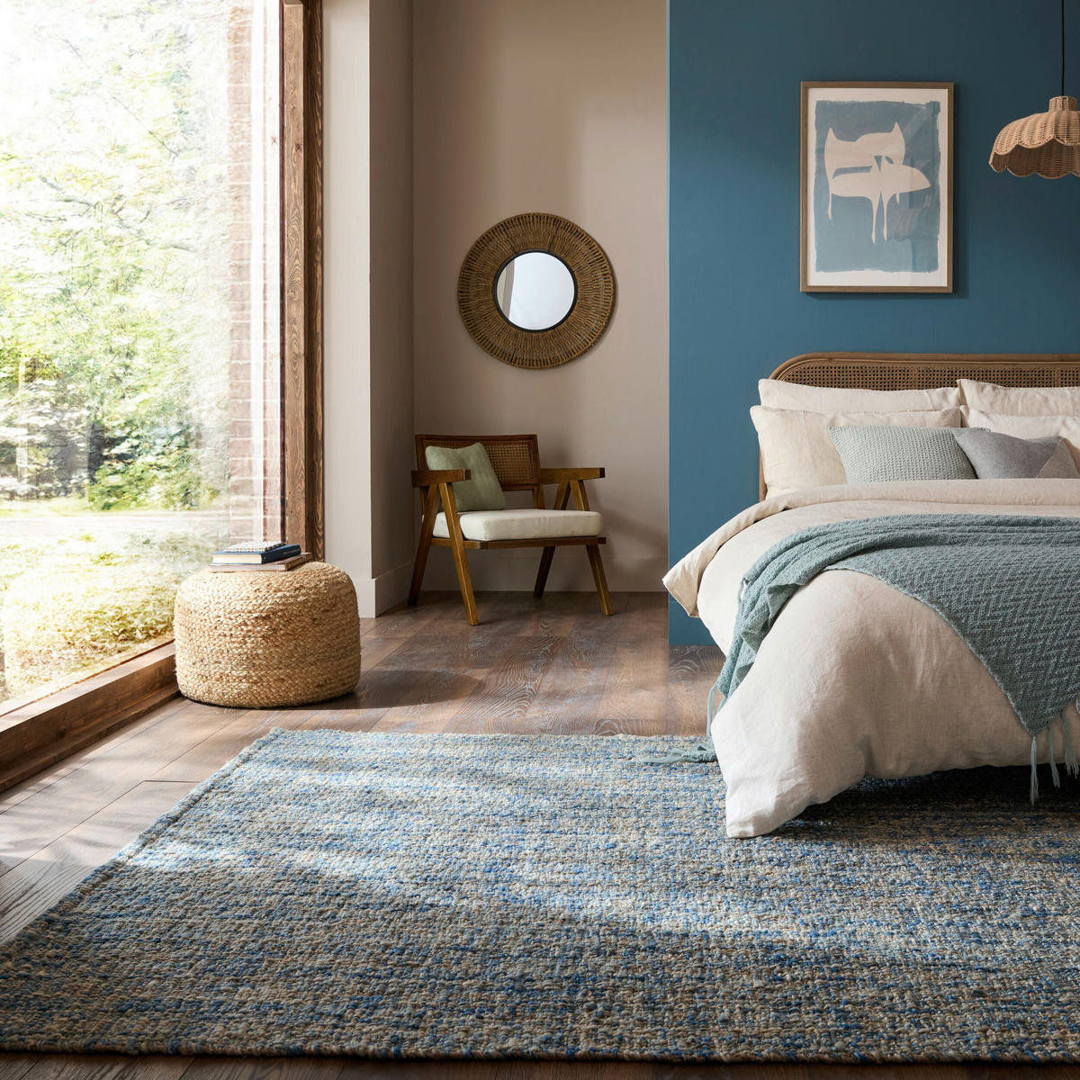 WOLLTEPPICH 120/170 cm Blau rechteckig  - Blau, Basics, Textil (120/170cm)