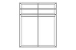 SCHWEBETÜRENSCHRANK 225/222/68 cm 2-türig  - Alufarben/Eiche Artisan, Design, Holzwerkstoff/Metall (225/222/68cm) - Moderano