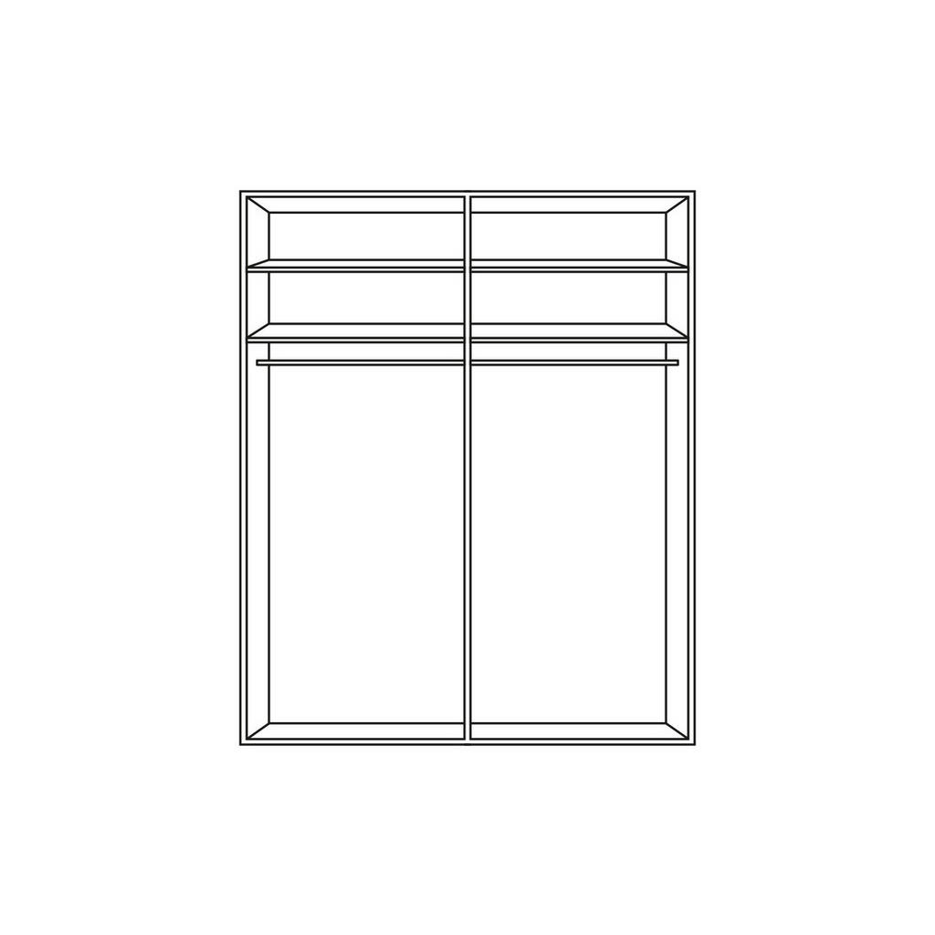 Thumbnail - Stylife Drehtürenschrank, Graphit, Eiche, Holzwerkstoff, 4 Fächer, 201x223x60 cm, Blauer Engel, Goldenes M, Made in Germ...