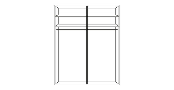 SCHWEBETÜRENSCHRANK in Weiß, Zirbelkieferfarben - Zirbelkieferfarben/Weiß, Natur, Glas/Holz (250/225/65cm) - Valnatura