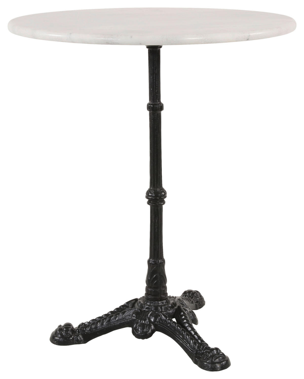 BISTROTISCH in Stein 60/60/73 cm  - Schwarz/Weiß, KONVENTIONELL, Stein/Metall (60/60/73cm) - Livetastic