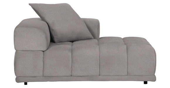 SOFAELEMENT in Plüsch Greige - Greige/Schwarz, KONVENTIONELL, Kunststoff/Textil (125/66/155cm) - Carryhome