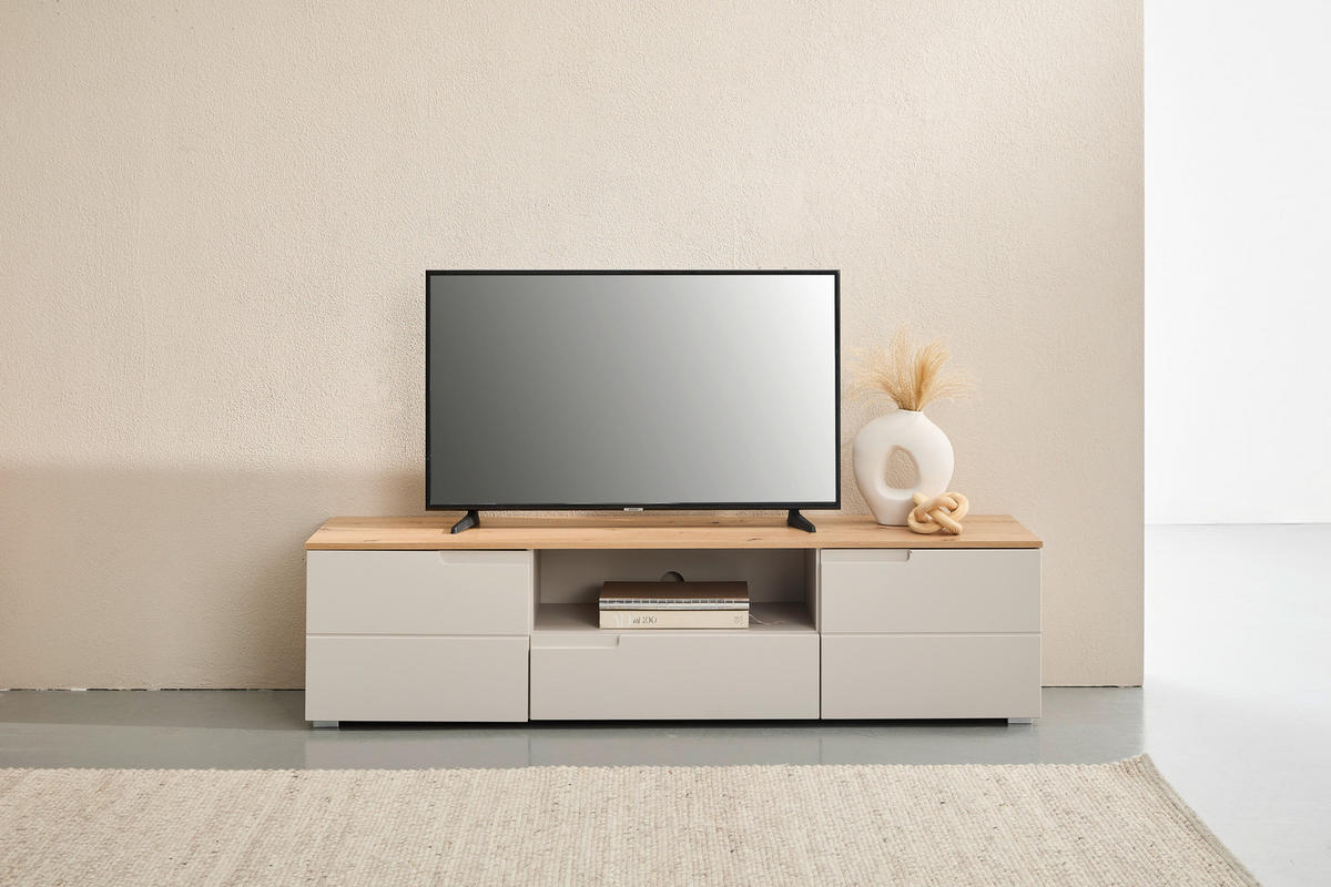 NÍZKÁ KOMODA, kašmírová, dub artisan, 165/42/40 cm - kašmírová/dub artisan, Design, kompozitní dřevo/plast (165/42/40cm) - MID.YOU