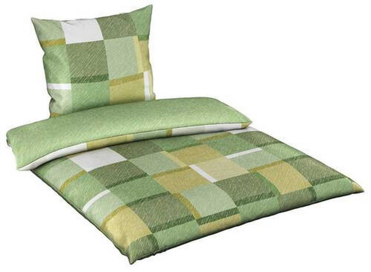 WENDEBETTWÄSCHE Satin 135/200 cm  - Grün, Design, Textil (135/200cm) - Bio:Vio