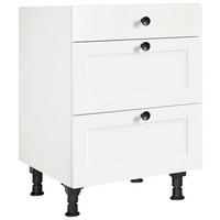SCHUBKASTENUNTERSCHRANK 60/87/56 cm  in Weiß  - Schwarz/Weiß, MODERN, Holzwerkstoff/Metall (60/87/56cm) - Nobilia