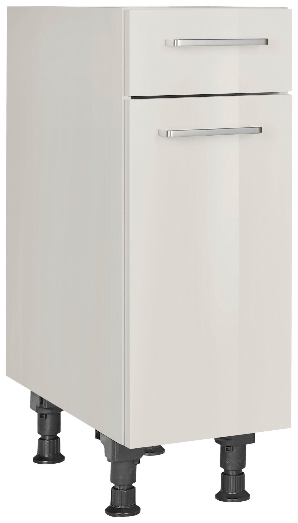 SCHUBKASTENUNTERSCHRANK 30/87/56 cm  in Hellgrau  - Edelstahlfarben/Hellgrau, MODERN, Holzwerkstoff/Metall (30/87/56cm) - Nobilia