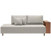 SCHLAFSOFA in Textil Ecru  - Ecru/Nussbaumfarben, Natur, Holz/Textil (228/90/100cm) - Joka