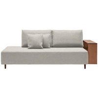 SCHLAFSOFA in Textil Ecru  - Ecru/Nussbaumfarben, Natur, Holz/Textil (228/90/100cm) - Joka