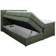 BOXSPRINGBETT 180/200 cm  in Olivgrün  - Wengefarben/Olivgrün, KONVENTIONELL, Holz/Textil (180/200cm) - Carryhome
