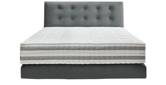BOXSPRINGBETT 160/200 cm in Anthrazit - Anthrazit, KONVENTIONELL, Holz/Textil (160/200cm) - Dieter Knoll