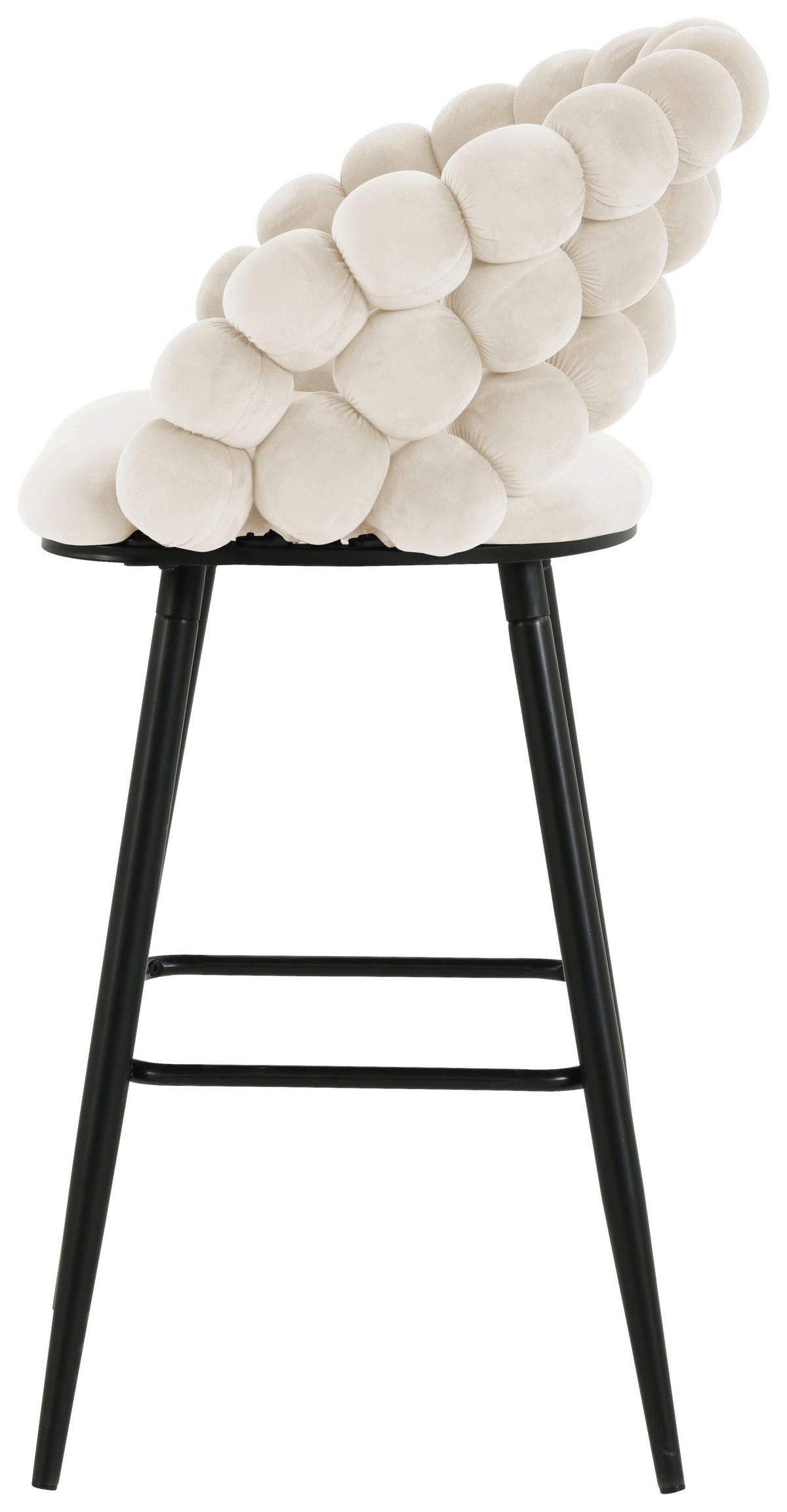 BAROVÁ ŽIDLE, béžová - černá/béžová, Design, kov/textil (57/104/55cm) - Novel