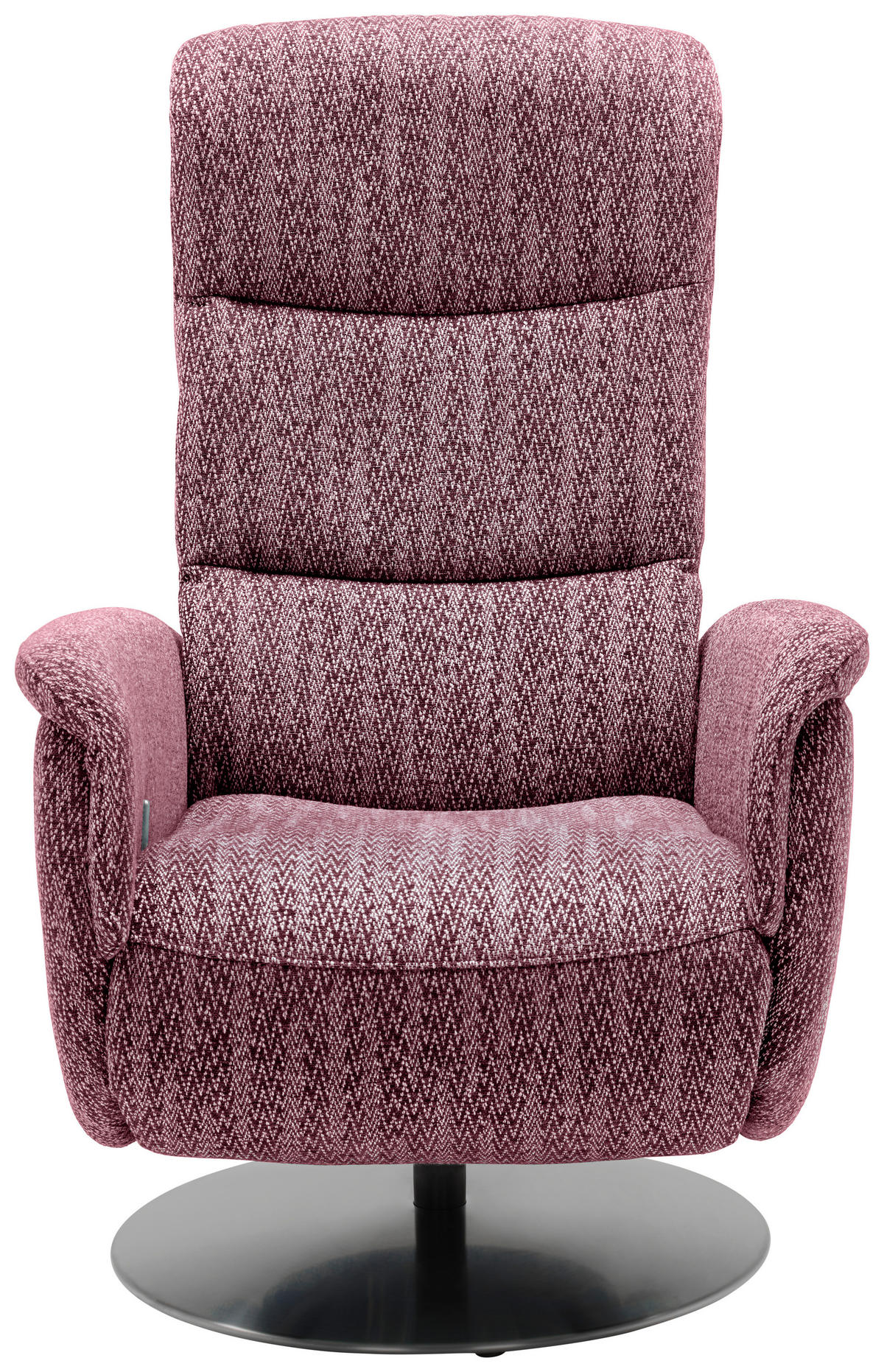 RELAXSESSEL in Textil Weinrot  - Edelstahlfarben/Weinrot, Design, Textil/Metall (71/112/83cm) - Dieter Knoll