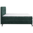 BOXSPRINGBETT 140/200 cm  in Dunkelgrün  - Dunkelgrün/Schwarz, Design, Textil/Metall (140/200cm) - Esposa
