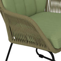 VRTNI SEDEŽ  aluminij, jeklo temno zelena  - črna/bela, Moderno, kovina/umetna masa (59/87/68cm) - Ambia Garden