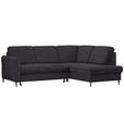 ECKSOFA in Chenille Dunkelbraun  - Dunkelbraun/Schwarz, MODERN, Holz/Textil (241/184cm) - Carryhome