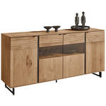SIDEBOARD Eichefarben  192/94/44 cm  - Eichefarben/Anthrazit, Natur, Glas/Holz (192/94/44cm) - Valnatura
