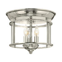 TAKLAMPA HK-Gentry 29/24.4 cm  - nickelfärgad, Romantik / Lanthus, metall/glas (29/24.4cm) - Elstead Lighting