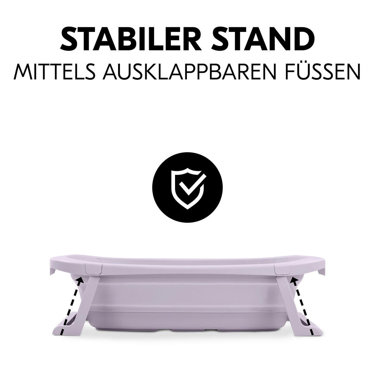 BABYBADEWANNE Wash N Fold  - Lila, Basics, Kunststoff (48/25/80cm) - Hauck