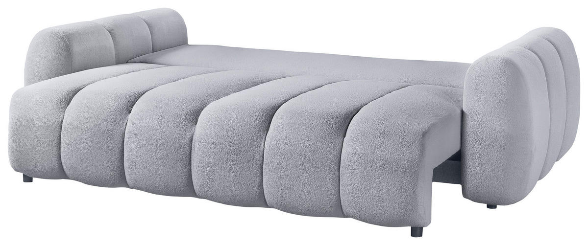 SCHLAFSOFA  mit Webstoff Grau  - Schwarz/Grau, KONVENTIONELL, Kunststoff/Textil (262/93/117cm) - Carryhome