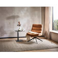 DESIGNSESSEL in Echtleder Cognac  - Cognac/Schwarz, Design, Leder/Metall (77/64,5/64,5cm) - Dieter Knoll