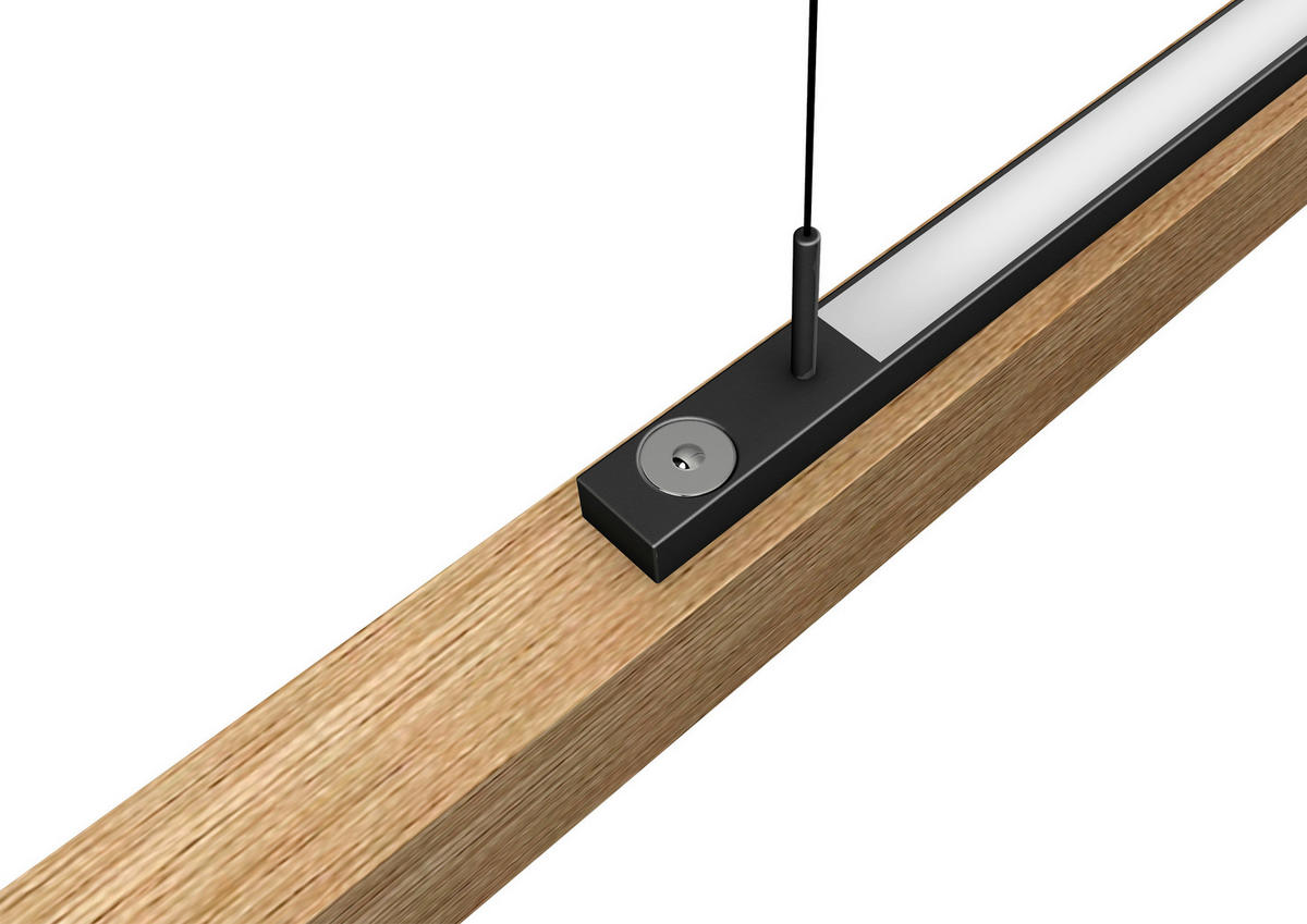 LED-HÄNGELEUCHTE Arian  120 cm  - Schwarz, MODERN, Metall (120cm) - Herzblut