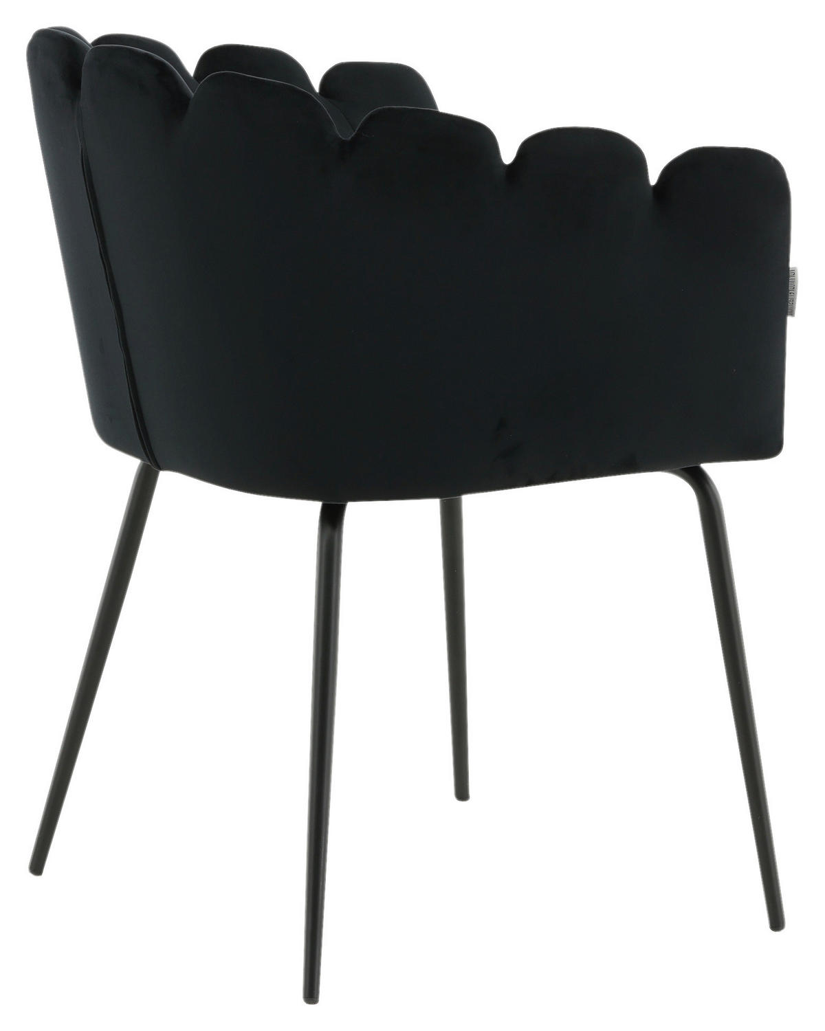 STOL stål sammet  - svart, Design, metall/textil (61/76.56/54cm) - Livetastic