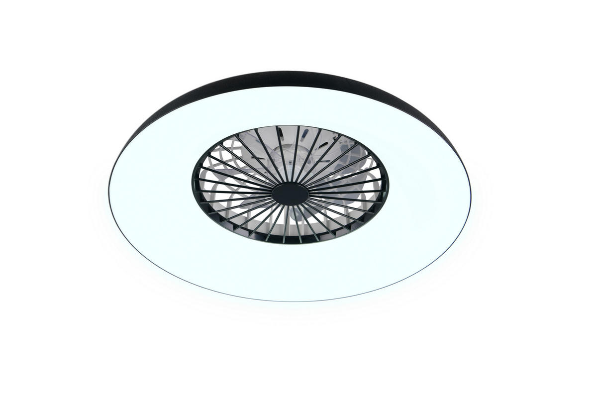 DECKENVENTILATOR - Klar/Schwarz, Design, Kunststoff (60/19.5cm) - Trio Leuchten