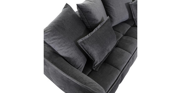 SCHLAFSOFA Flachgewebe Dunkelgrau - Dunkelgrau/Schwarz, KONVENTIONELL, Kunststoff/Textil (250/70/118cm) - Carryhome