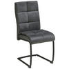 SCHWINGSTUHL  in Eisen Mikrofaser  - Dunkelgrau/Schwarz, LIFESTYLE, Textil/Metall (38/97/45cm) - Livetastic