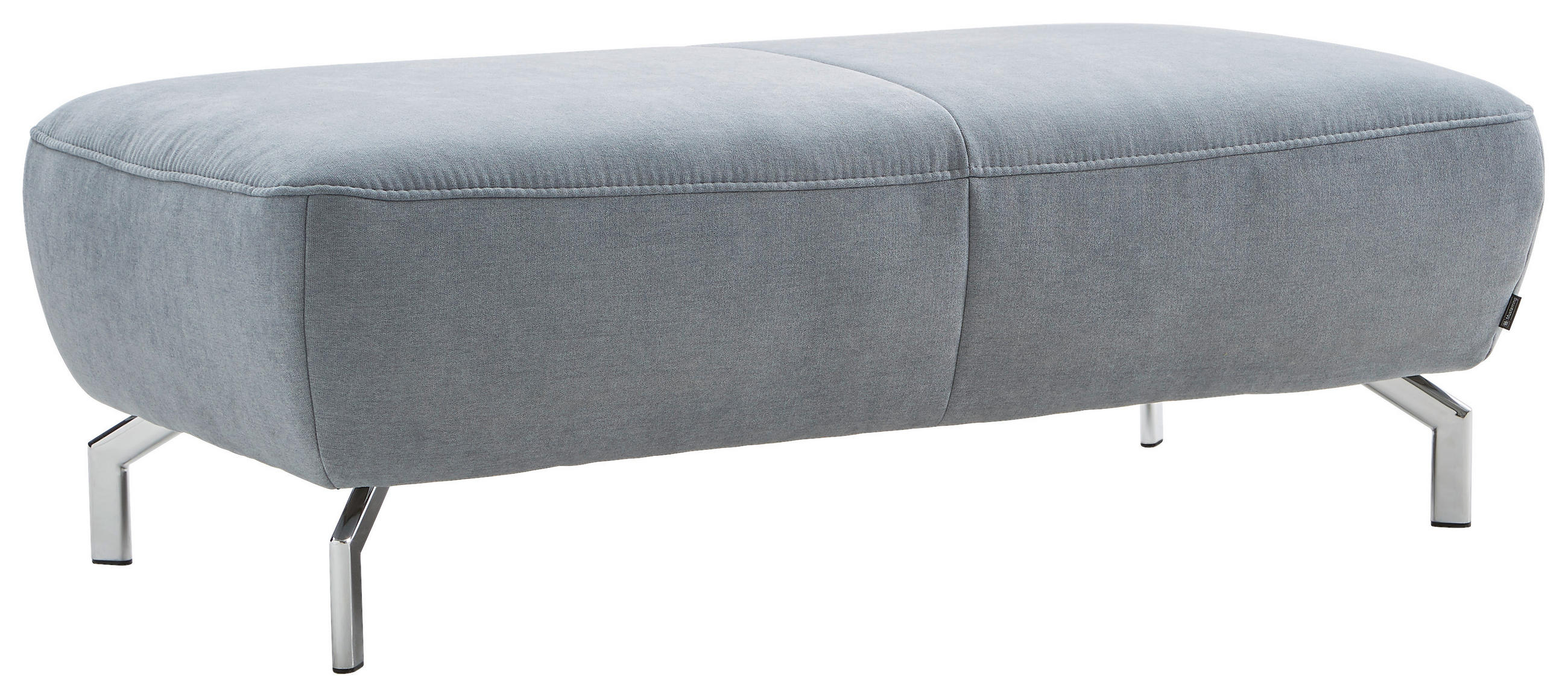 HOCKER MR 270 Chenille Pastellblau  - Chromfarben/Pastellblau, Design, Textil/Metall (131/46/67cm) - Musterring