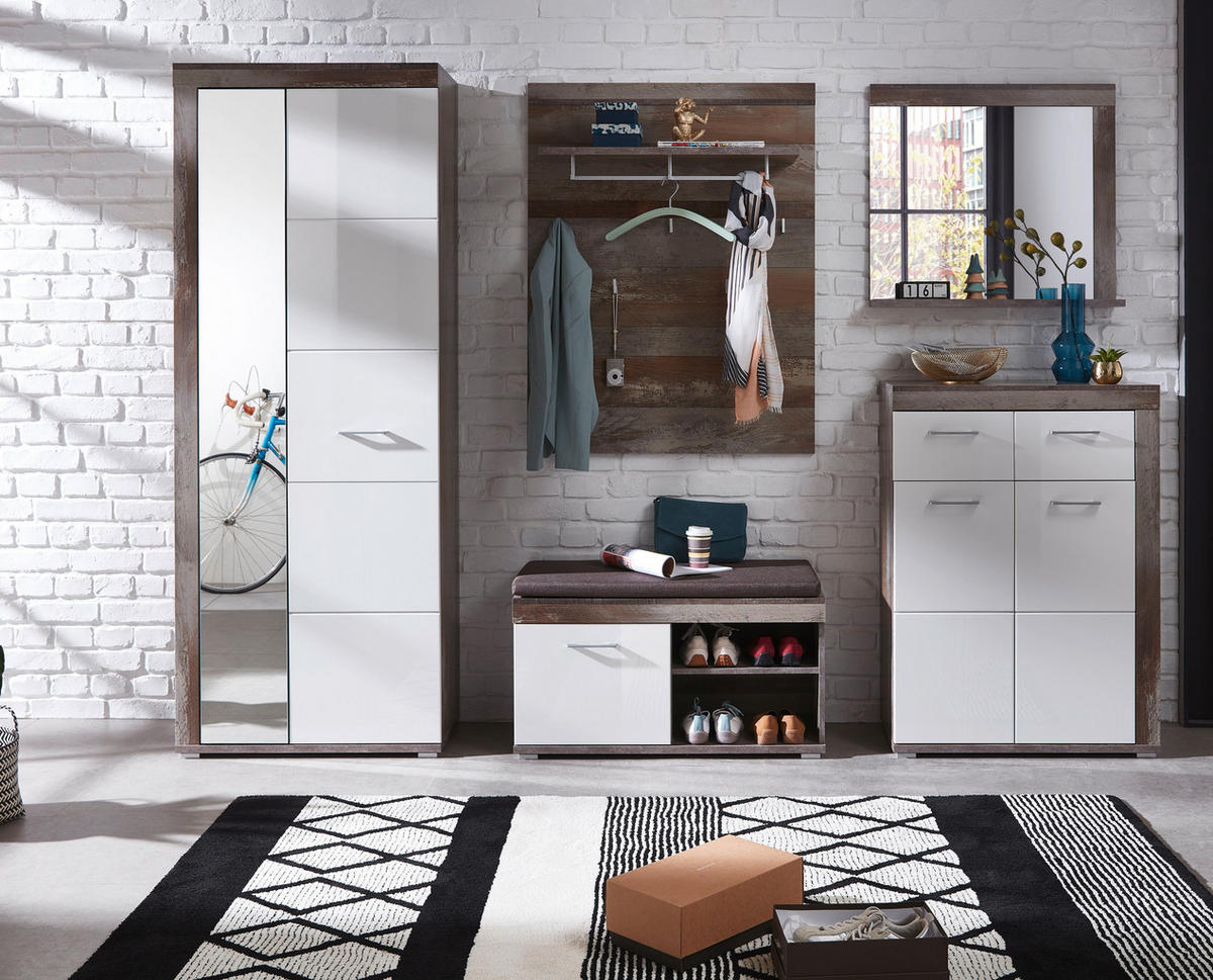 WANDSPIEGEL 77/70/12 cm    in rechteckig  - Naturfarben, LIFESTYLE, Glas/Holzwerkstoff (77/70/12cm) - Livetastic